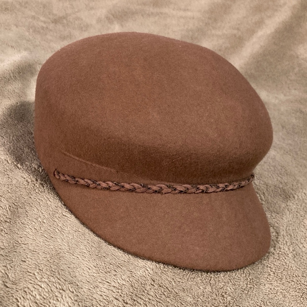 NWOT Nine West Vintage 80s 90s Beret 100% Wool Brown One Size